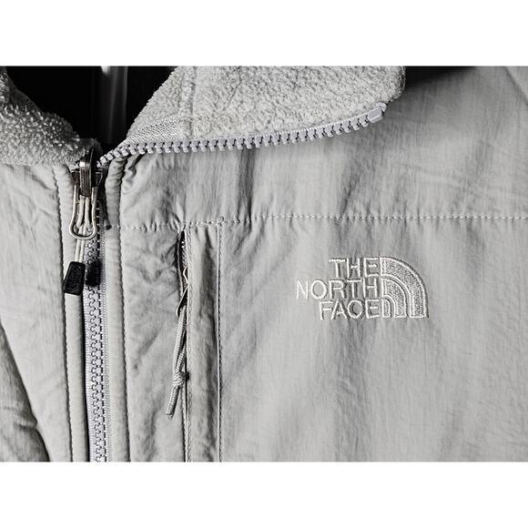 THE NORTH FACE Denali Full Zip Polartec Fleece Jacket Gray Pockets LARGE - Picture 3 of 6